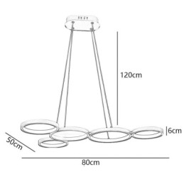 Elegante lampada a sospensione in alluminio, lampada da soffitto artistica