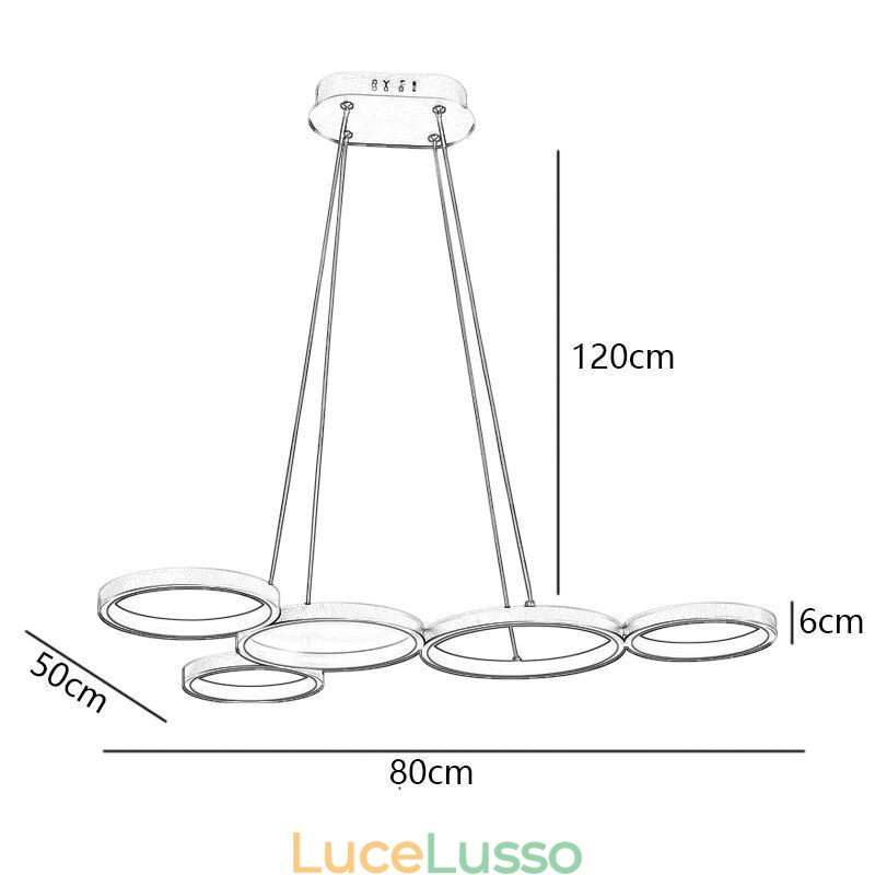 Elegante lampada a sospensione in alluminio, lampada da soffitto artistica