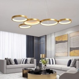 Elegante lampada a sospensione in alluminio, lampada da soffitto artistica