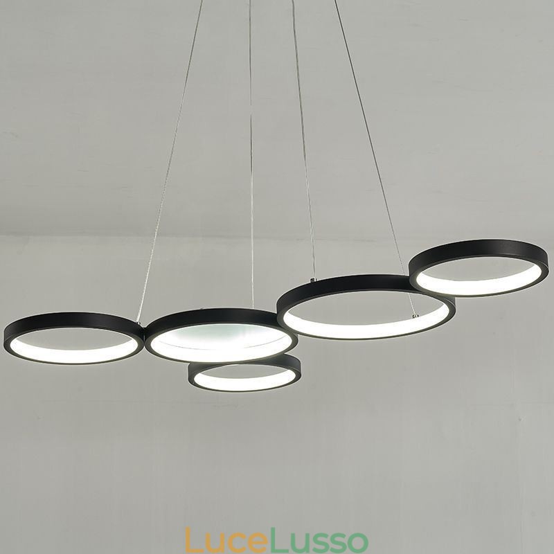 Elegante lampada a sospensione in alluminio, lampada da soffitto artistica