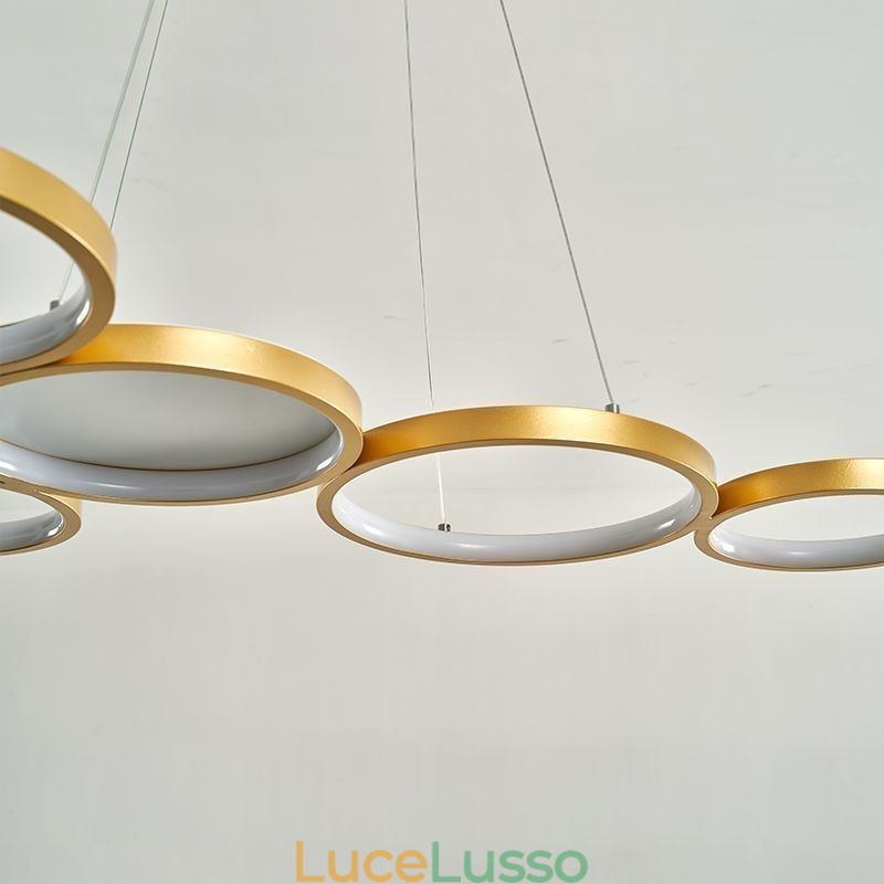 Elegante lampada a sospensione in alluminio, lampada da soffitto artistica