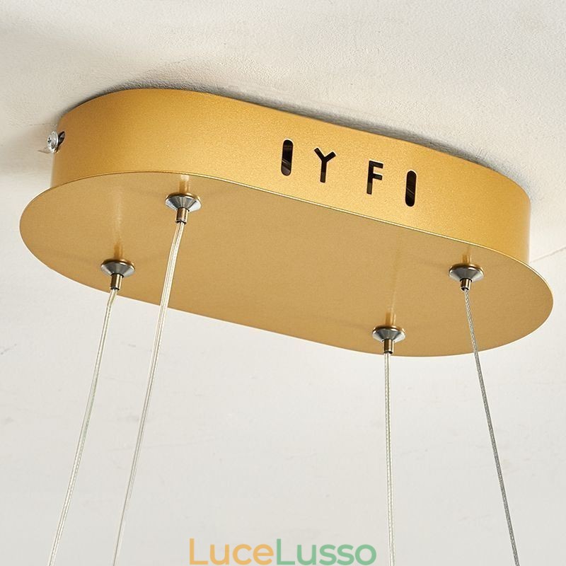 Elegante lampada a sospensione in alluminio, lampada da soffitto artistica
