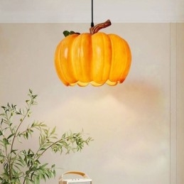 Lampada a sospensione giapponese retrò a forma di zucca, luci da soffitto creative