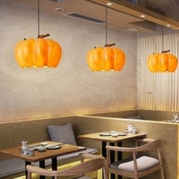 Lampada a sospensione giapponese retrò a forma di zucca, luci da soffitto creative