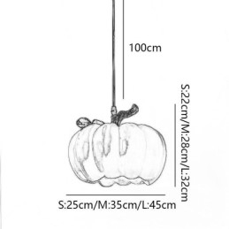 Lampada a sospensione giapponese retrò a forma di zucca, luci da soffitto creative