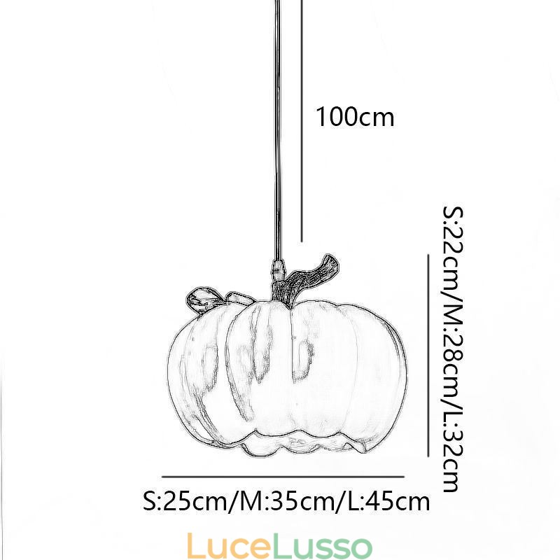 Lampada a sospensione giapponese retrò a forma di zucca, luci da soffitto creative
