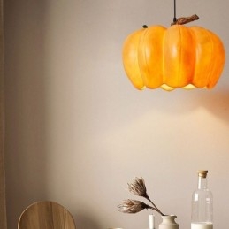 Lampada a sospensione giapponese retrò a forma di zucca, luci da soffitto creative