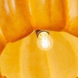 Lampada a sospensione giapponese retrò a forma di zucca, luci da soffitto creative