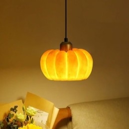 Lampada a sospensione a forma di zucca con testa singola, lampada da soffitto retrò giapponese