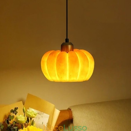 Lampada a sospensione a forma di zucca con testa singola, lampada da soffitto retrò giapponese Lampada a sospensione a forma di zucca con testa singola, lampada da soffitto retrò giapponese