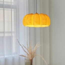 Lampada a sospensione a forma di zucca con testa singola, lampada da soffitto retrò giapponese