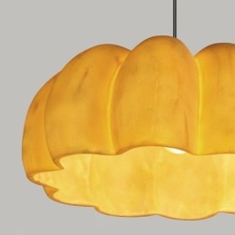 Lampada a sospensione a forma di zucca con testa singola, lampada da soffitto retrò giapponese