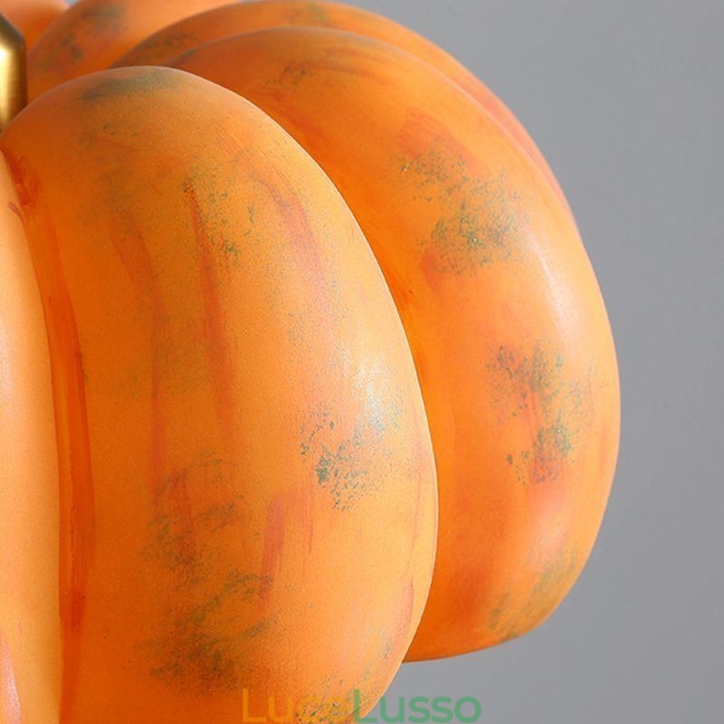 Lampada a sospensione a forma di zucca con testa singola, lampada da soffitto retrò giapponese