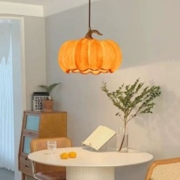 Lampada a sospensione creativa a forma di zucca, lampada da soffitto retrò giapponese