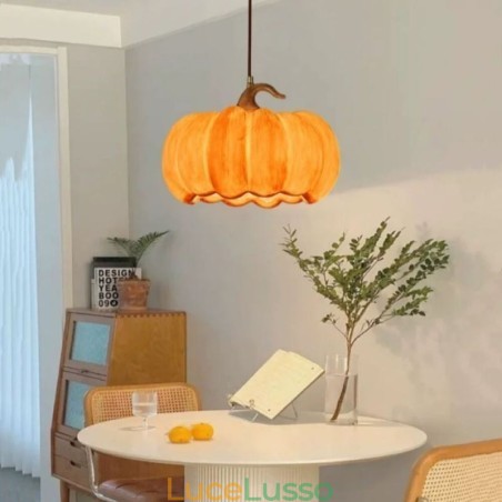Lampada a sospensione creativa a forma di zucca, lampada da soffitto retrò giapponese