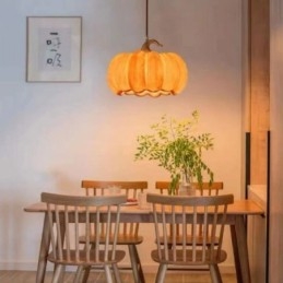 Lampada a sospensione creativa a forma di zucca, lampada da soffitto retrò giapponese