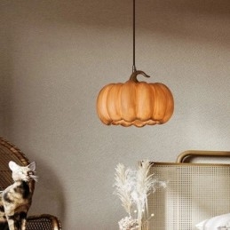 Lampada a sospensione creativa a forma di zucca, lampada da soffitto retrò giapponese