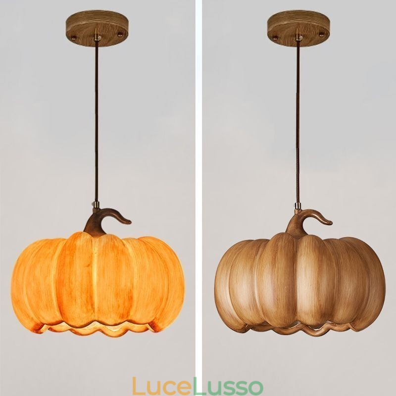 Lampada a sospensione creativa a forma di zucca, lampada da soffitto retrò giapponese
