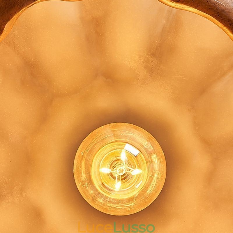 Lampada a sospensione creativa a forma di zucca, lampada da soffitto retrò giapponese