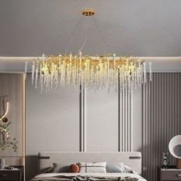 Lampada a sospensione nordica Golden Branch G9 Lampadario in vetro