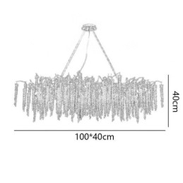 Lampada a sospensione nordica Golden Branch G9 Lampadario in vetro