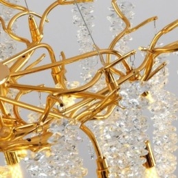 Lampada a sospensione nordica Golden Branch G9 Lampadario in vetro