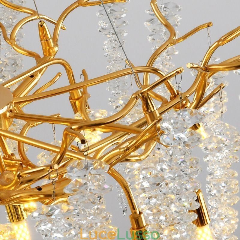 Lampada a sospensione nordica Golden Branch G9 Lampadario in vetro