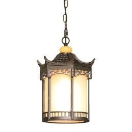 Lampada a sospensione cinese per gazebo esagonale impermeabile all'aperto