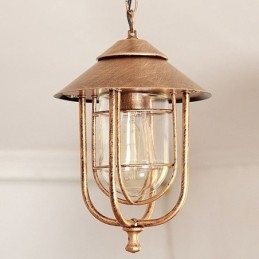 American Retro Outdoor Light Impermeabile Gabbia per Uccelli Forma Pendente Luce Giardino