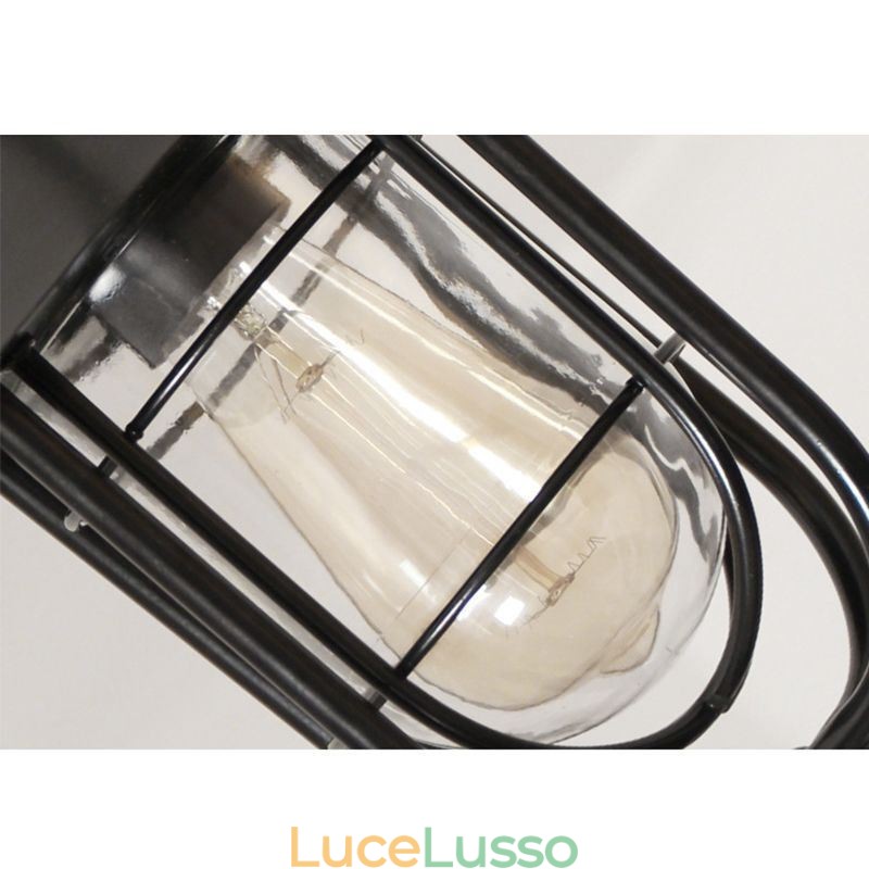 American Retro Outdoor Light Impermeabile Gabbia per Uccelli Forma Pendente Luce Giardino