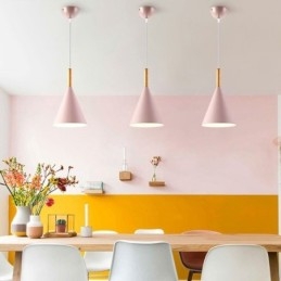 Lampada a sospensione Nordic Macaron Lampada a sospensione a testa singola