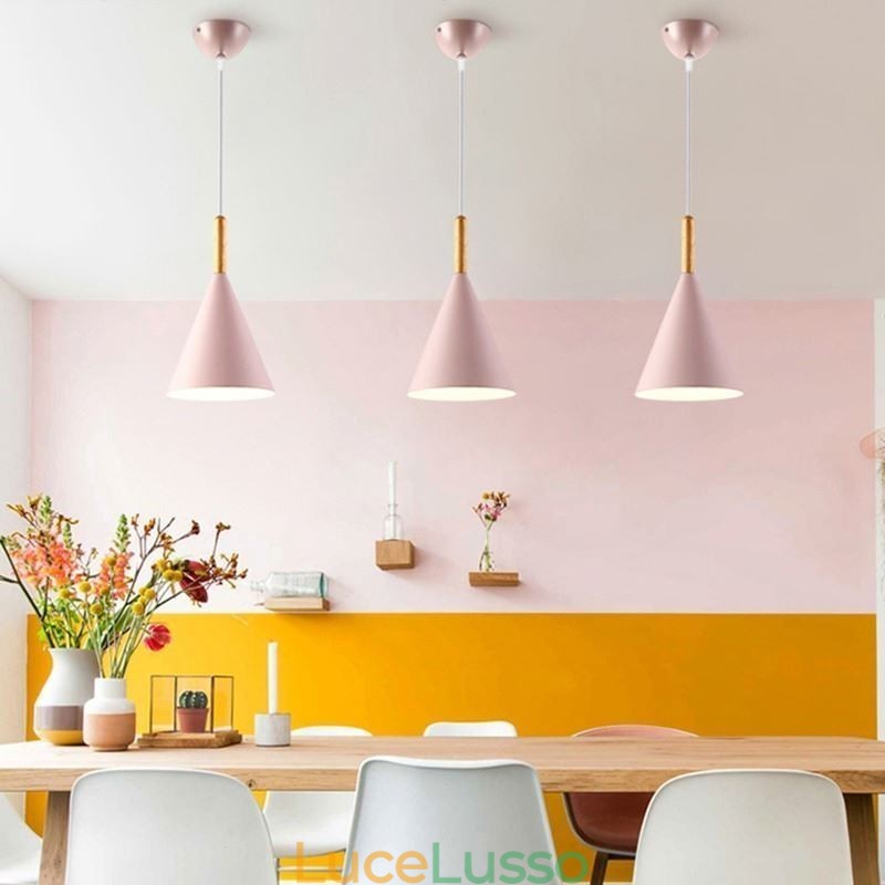 Lampada a sospensione Nordic Macaron Lampada a sospensione a testa singola