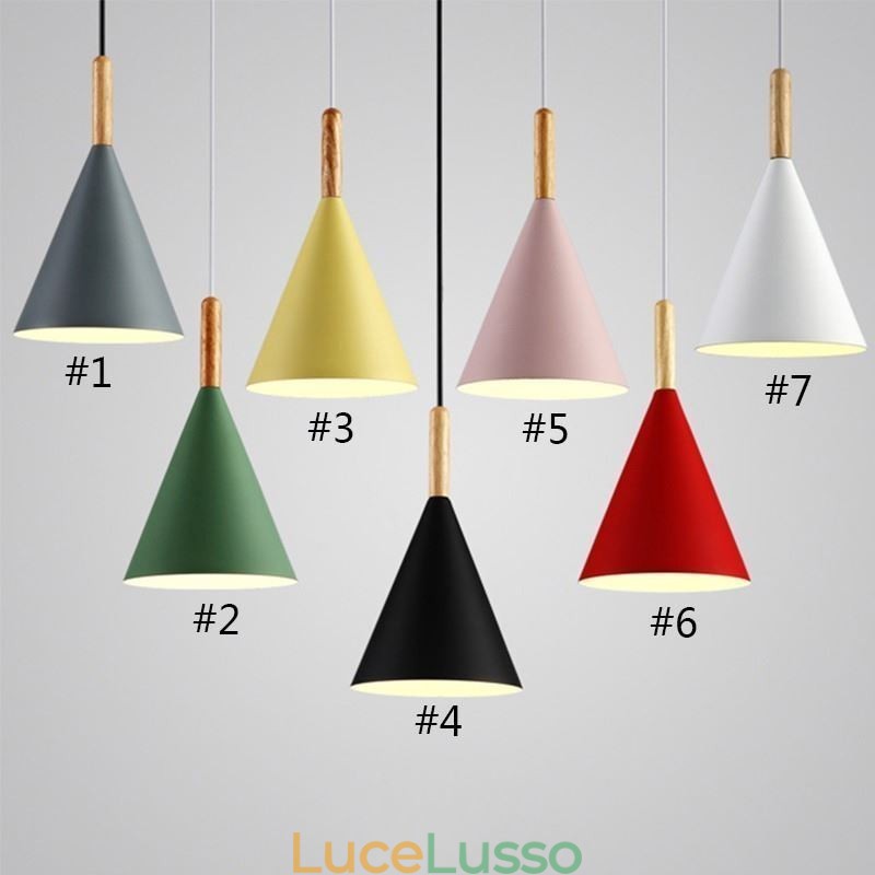 Lampada a sospensione Nordic Macaron Lampada a sospensione a testa singola