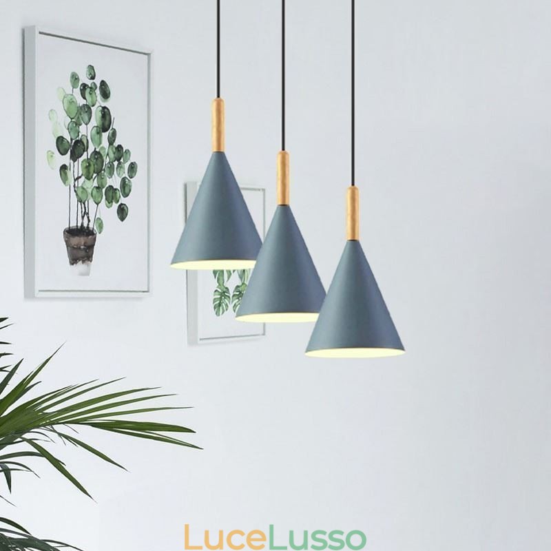 Lampada a sospensione Nordic Macaron Lampada a sospensione a testa singola