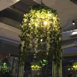Lampadario moderno in stile industriale decorativo con luci vegetali Negozio di musica
