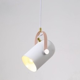 Lampada a sospensione a testa singola Macaron a forma di ciondolo colorato nordico