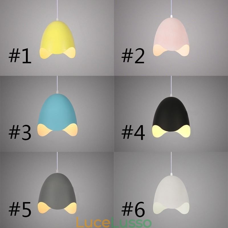 Lampada a sospensione creativa Macaron Lampada a sospensione a testa singola