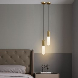 Lampada a sospensione moderna satinata Lampada a sospensione spazzolata