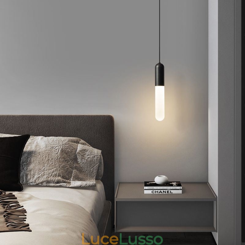 Lampada a sospensione moderna satinata Lampada a sospensione spazzolata