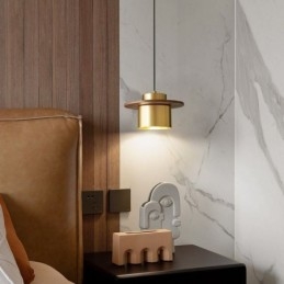 Lampada a sospensione moderna con una luce, lampada a sospensione in ottone, isola