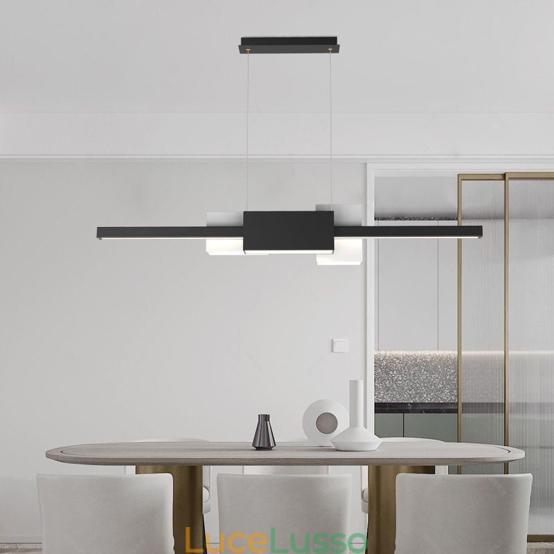 Lampada a sospensione minimalista a strisce Lampada a sospensione moderna e creativa
