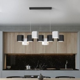 Lampada a sospensione esagonale moderna, combinazione creativa