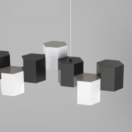 Lampada a sospensione esagonale moderna, combinazione creativa