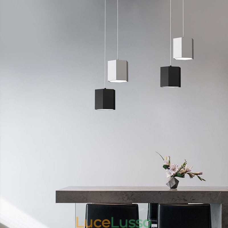Moderna lampada a sospensione esagonale semplice lampada a sospensione