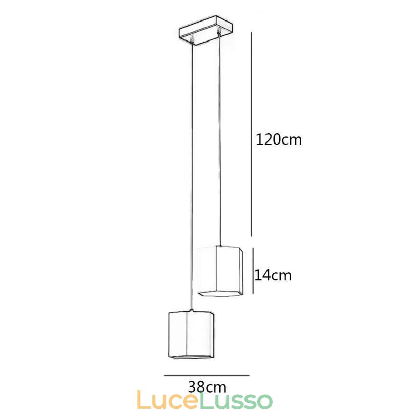 Moderna lampada a sospensione esagonale semplice lampada a sospensione