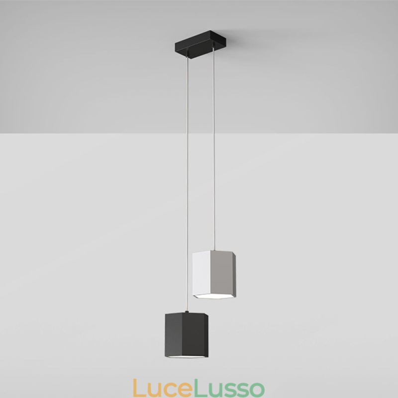 Moderna lampada a sospensione esagonale semplice lampada a sospensione