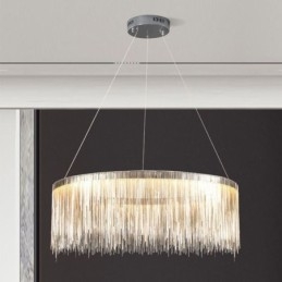 Lampadario rotondo con ciondolo a nappa di lusso