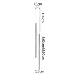 Lampada a sospensione Nordic Long Tube Lampada a sospensione Island