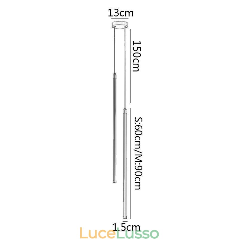 Lampada a sospensione Nordic Long Tube Lampada a sospensione Island