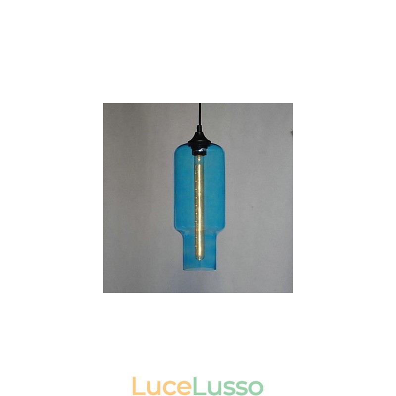 Lampada a sospensione moderna in vetro con design a bolle marroni